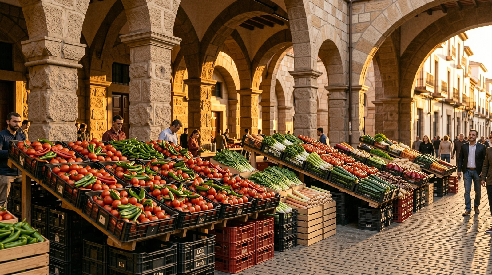 Mercado local en León